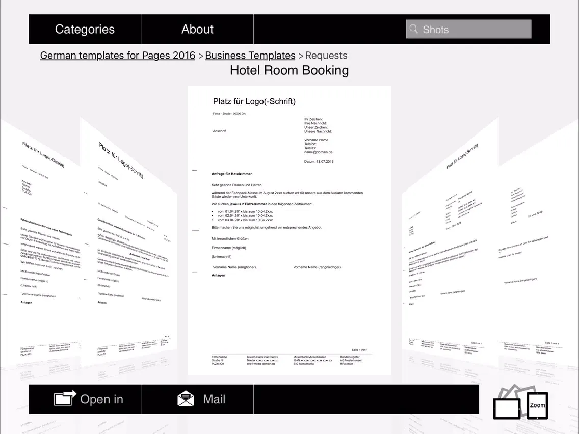Templates for Pages Ed. 2018 iPad  Screenshots
